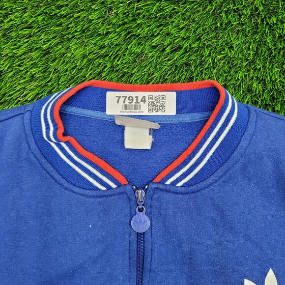 Vintage 80s ADIDAS Track Jacket 2XL 26x25 Cropped Boxy - Picture 9 of 13